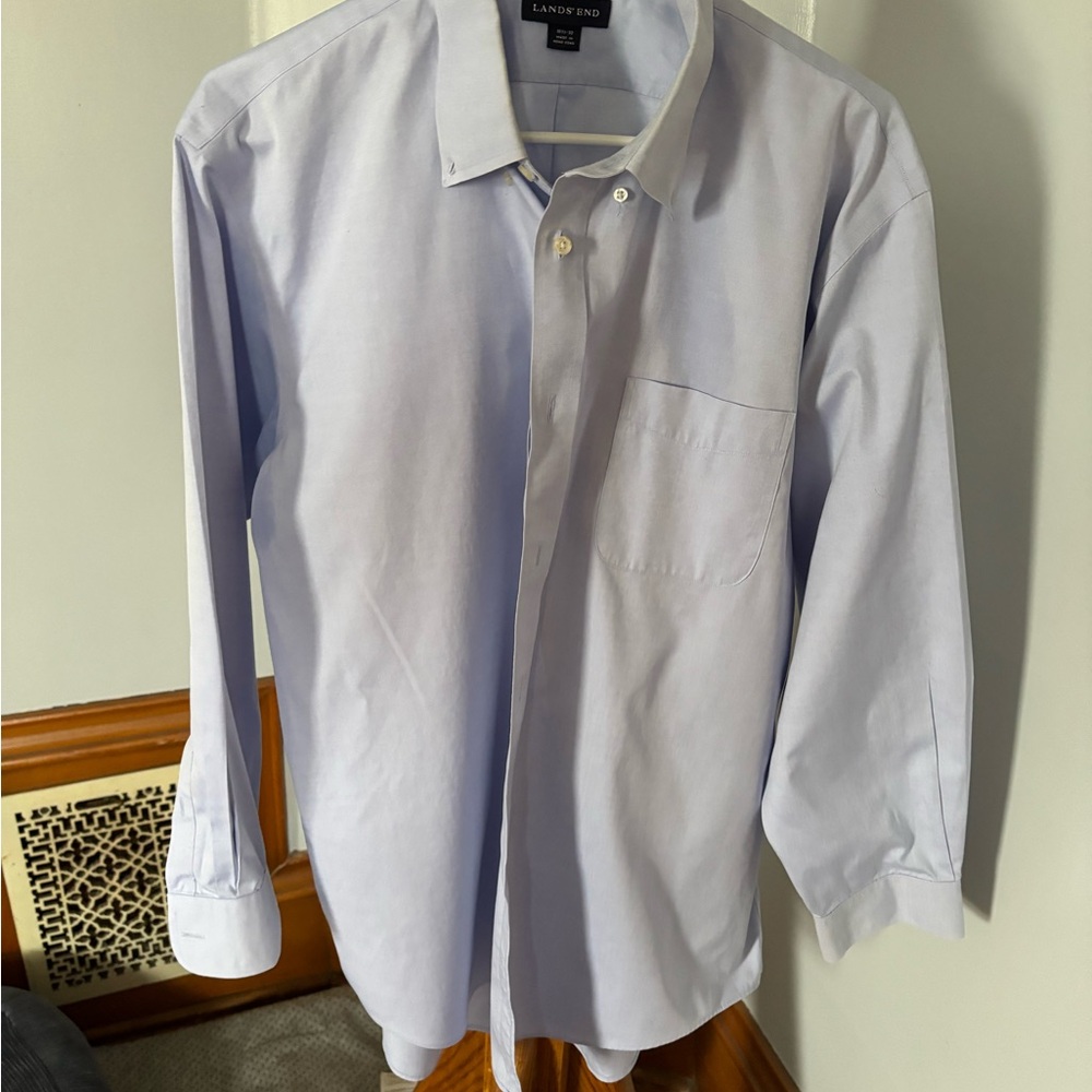 Lands' End Men's Light Blue Shirt